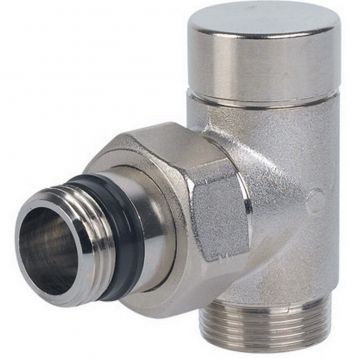 Кран відсікаючий кутовий Carlo Poletti Srl НІКЕЛЬ Ø1/2" x 3/4" EK TOP MANUALE (V50211Q)