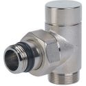 Кран відсікаючий кутовий Carlo Poletti Srl НІКЕЛЬ Ø1/2" x 3/4" EK TOP MANUALE (V50211Q)