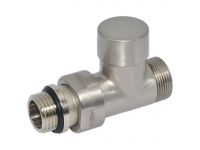 Кран отсекающий прямой Carlo Poletti Srl BRUSH SILVER Ø1/2" х 24-19 COMPACT (V150611J)