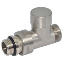 Кран отсекающий прямой Carlo Poletti Srl BRUSH SILVER Ø1/2" х 24-19 COMPACT (V150611J)