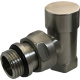 Кран отсекающий угловой Carlo Poletti Srl BRUSH SILVER Ø1/2" COMPACT (V150410J)