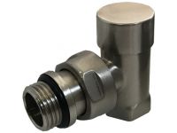 Кран отсекающий угловой Carlo Poletti Srl BRUSH SILVER Ø1/2" COMPACT (V150410J)