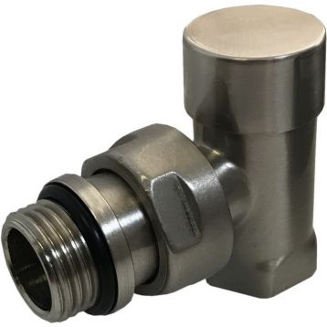 Кран отсекающий угловой Carlo Poletti Srl BRUSH SILVER Ø1/2" COMPACT (V150410J)