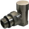 Кран отсекающий угловой Carlo Poletti Srl BRUSH SILVER Ø1/2" COMPACT (V150410J)