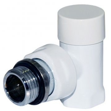 Кран відсікаючий кутовий Carlo Poletti Srl БІЛИЙ Ø1/2" COMPACT (V150410EF)