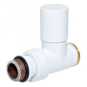 Кран радиаторный прямой Carlo Poletti Srl БЕЛЫЙ Ø1/2" х 24-19 COMPACT (V150511EF)