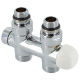 Термостатический узел Carlo Poletti Srl TWIN THERMO ХРОМ прямой Ø1/2" С x 3/4" EK 50 мм (V37510BSB)