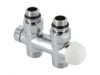 Вузел термостатичний Carlo Poletti Srl TWIN THERMO ХРОМ прямий Ø1/2" З x 3/4" EK 50 мм (V37510BSB)