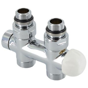 Термостатический узел Carlo Poletti Srl TWIN THERMO ХРОМ прямой Ø1/2" С x 3/4" EK 50 мм (V37510BSB)