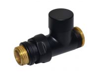 Кран отсекающий прямой Carlo Poletti Srl BLACK MATTE Ø1/2" х 24-19 COMPACT (V150611EFS9005O)