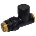 Кран отсекающий прямой Carlo Poletti Srl BLACK MATTE Ø1/2" х 24-19 COMPACT (V150611EFS9005O)