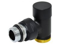 Кран відсікаючий кутовий Carlo Poletti Srl BLACK MATTE Ø1/2" х 24-19 COMPACT (V150211EFS9005O)