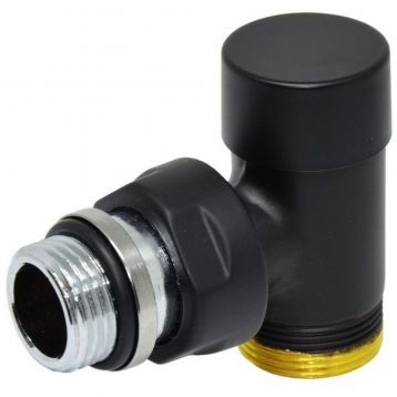 Кран отсекающий угловой Carlo Poletti Srl BLACK MATTE Ø1/2" х 24-19 COMPACT (V150211EFS9005O)