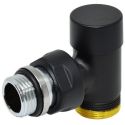 Кран відсікаючий кутовий Carlo Poletti Srl BLACK MATTE Ø1/2" х 24-19 COMPACT (V150211EFS9005O)
