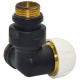 Термоклапан трьохосьовий Carlo Poletti Srl BLACK MATTE Ø1/2" х 24-19 SX (лівий) FIRST CORNER (V175111EFS9005OSX)