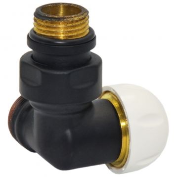 Термоклапан трьохосьовий Carlo Poletti Srl BLACK MATTE Ø1/2" х 24-19 SX (лівий) FIRST CORNER (V175111EFS9005OSX)