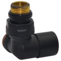 Кран отсекающий трехосный Carlo Poletti Srl BLACK MATTE Ø1/2" х 24-19 SX (левый) FIRST CORNER (V174211EFS9005OSX)