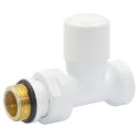 Кран отсекающий прямой Carlo Poletti Srl БЕЛЫЙ корпус+штуцер Ø1/2" FIRST (V140810EF)