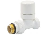 Кран-термостат прямой Carlo Poletti Srl БЕЛЫЙ корпус+штуцер Ø1/2" FIRST (V142710EF)