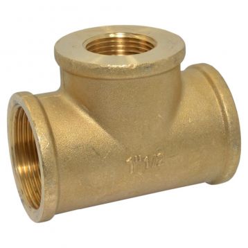 F131R009 Трійник редукційний латунний Ø1 1/2" x 1" x 1 1/2" ВВВ FP Pattaroni