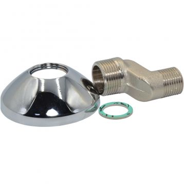 F217CR001 Ексцентрик 25 мм з розеткою (хром) до змішувача Ø1/2" x 3/4" ЗЗ FP Pattaroni S.r.l.