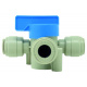 Кульовий кран триходовий Ø3/8" Polyacetal (HASV3/8-3/8G) CDC Fluidtech Europe S.r.l.