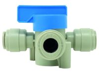 Кульовий кран триходовий Ø3/8" Polyacetal (HASV3/8-3/8G) CDC Fluidtech Europe S.r.l.