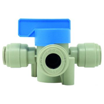 Кульовий кран триходовий Ø3/8" Polyacetal (HASV3/8-3/8G) CDC Fluidtech Europe S.r.l.