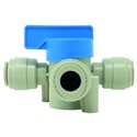 Шаровой кран трехходовой CDC Fluidtech Europe S.r.l. Ø3/8" Polyacetal (HASV3/8-3/8G)