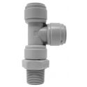 Тройник CDC Fluidtech Europe S.r.l. Ø3/8" (трубка) х Ø3/8" (трубка) х Ø3/8" НР Polyacetal (HRST3/8-N03G)