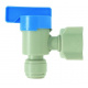 Кульовий кран кутовий Ø3/8" (трубка) х Ø1/2"ВР Polyacetal (HESV3/8-G04G)