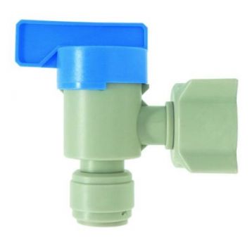Кульовий кран кутовий Ø3/8" (трубка) х Ø1/2"ВР Polyacetal (HESV3/8-G04G)
