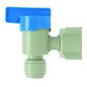 Шаровой угловой кран CDC Fluidtech Europe S.r.l. Ø3/8" (трубка) х Ø1/2" ВР Polyacetal (HESV3/8-G04G)