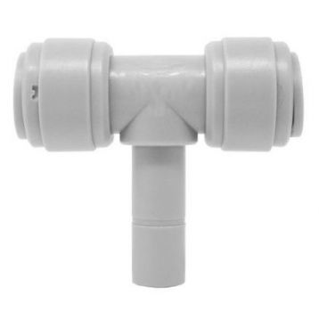 Абзац-трійник Ø1/4" (трубка) х Ø1/4" (абзац) х Ø1/4" (трубка) Polyacetal (HTJ1/4-1/4G)