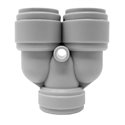 Тройник CDC Fluidtech Europe S.r.l. Ø3/8" Y-образный Polyacetal (HUY3/8-3/8G)