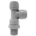 Тройник CDC Fluidtech Europe S.r.l. Ø1/4" (трубка) х Ø1/4" (трубка) х Ø1/4" НР Polyacetal (HRST1/4-N02G)