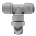 Тройник CDC Fluidtech Europe S.r.l. Ø1/4" (трубка) х Ø1/4" НР х Ø1/4" (трубка) Polyacetal (HRPT1/4-N02G)