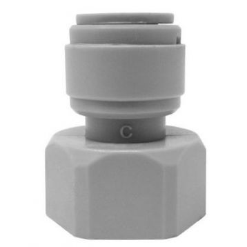 Перехідник в комплекті зі скобою Ø3/8" (трубка) х Ø1/2" BР Polyacetal CDC Fluidtech Europe S.r.l