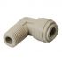 Коліно в комплекті зі скобою CDC Fluidtech Europe S.r.l. Ø3/8" (трубка) х Ø3/8" ЗР Polyacetal (HPL3/8-N03G+HCP10-3/8)