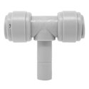 Абзац-тройник в комплекте со скобой CDC Fluidtech Europe S.r.l. Ø1/4" (трубка) х Ø1/4" (абзац) х Ø1/4" (трубка) Polyacetal (HTJ1