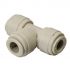 Трійник в комплекті зі скобою CDC Fluidtech Europe S.r.l. Ø3/8" Polyacetal (HUT3/8-3/8G+HCP10-3/8)