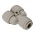 Трійник Y-подібний в комплекті зі скобою CDC Fluidtech Europe S.r.l. Ø1/4" Polyacetal (HUY1/4-1/4G+HCP06-1/4)