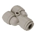 Тройник Y-образный в комплекте со скобой CDC Fluidtech Europe S.r.l. Ø3/8" Polyacetal (HUY3/8-3/8G+HCP10-3/8)