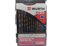 Набор сверл по металлу WURTH HSS DIN338 1,5-6,5 мм 13 пр. RED LINE (0624701)