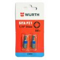 Біта WURTH PZ1 -1/4-L25 мм в блістері (2 шт) (0614176651902)