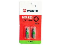 Бита WURTH PZ3 -1/4-L25 мм в блистере (2 шт) (0614176653902)