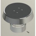 Концевой ветрозащитный вертикальный элемент для газового котла Ø80 mm (нержавейка) GROPPALLI SRL (A1111213)
