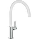 Смеситель для кухни NOBILI FLAG (crome+Plolar white) (FL96113WC)