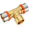 4033401040 Тройник с наружной резьбой (пресс) Ø50 х 1 1/2" Из х 50 Idrosanitaria Bonomi Spa (4033501150)