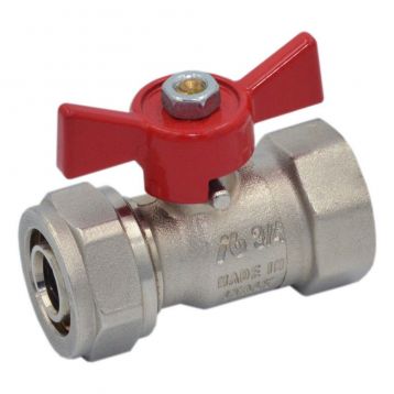 86412006R Кран кульовий Ø20 х 2,0 х 3/4"В PN10 0°C/+95°C "бабочка" Idrosanitaria Bonomi